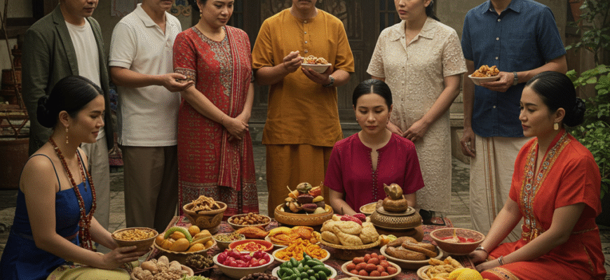 Cultural Celebrations Involving Symbolic Feeding of Ancestors