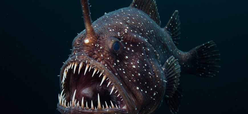 Exploring the Anglerfish and Its Lure and Large Teeth