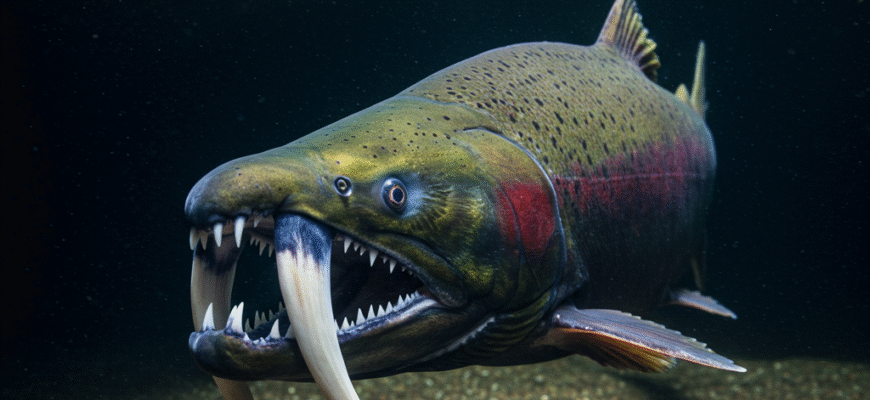 Sabertooth Salmons Spikes An Ancient Fish with Frightful Fangs