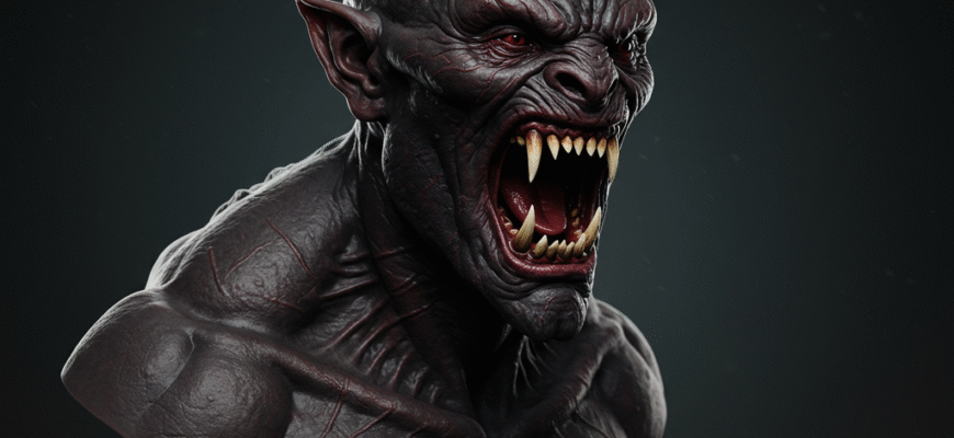 The Rakshasa A Demonic Being in Hindu Mythology with Fangs