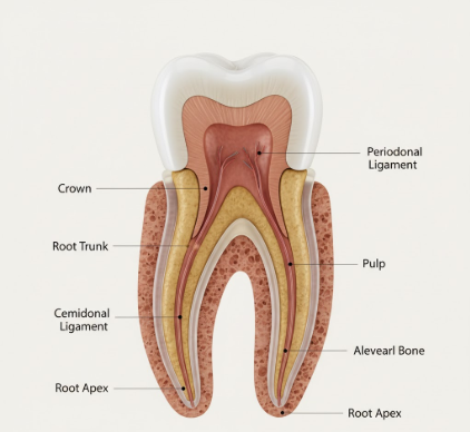 Understanding the Different Parts of the Tooth Root System